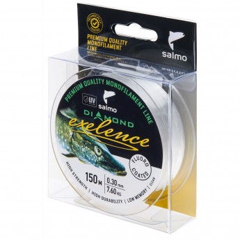 Леска монофильная SALMO DIAMOND EXELENCE FLUORO COATED Clear 150/030